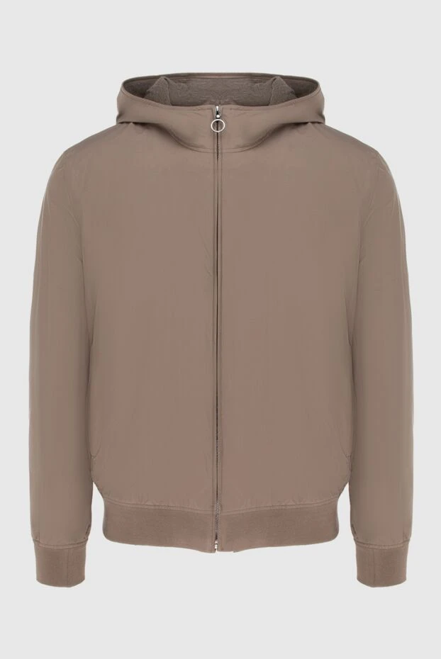 Жұмсақ манжеттер мен капюшоны бар ерлер бежевый сыдырмалы күрте
- фото 1