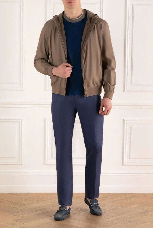 Seraphin мужская бежевая куртка на молнии с мягкими манжетами и капюшоном
 172445 - фото 3