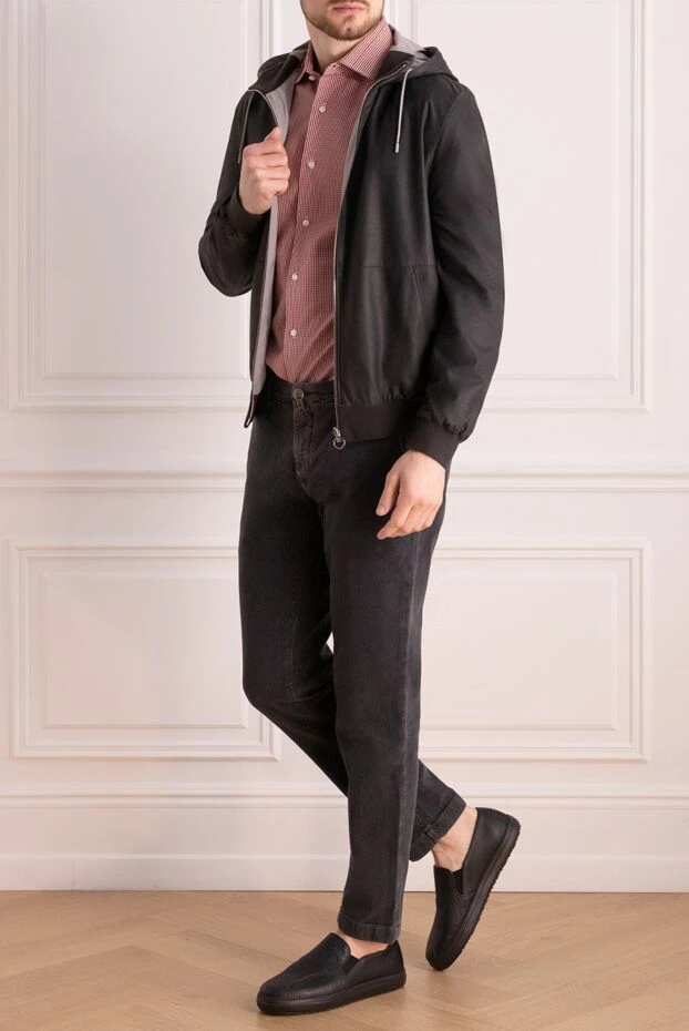 Seraphin куртка из кожи и нейлона черная мужская 172447 - фото 3