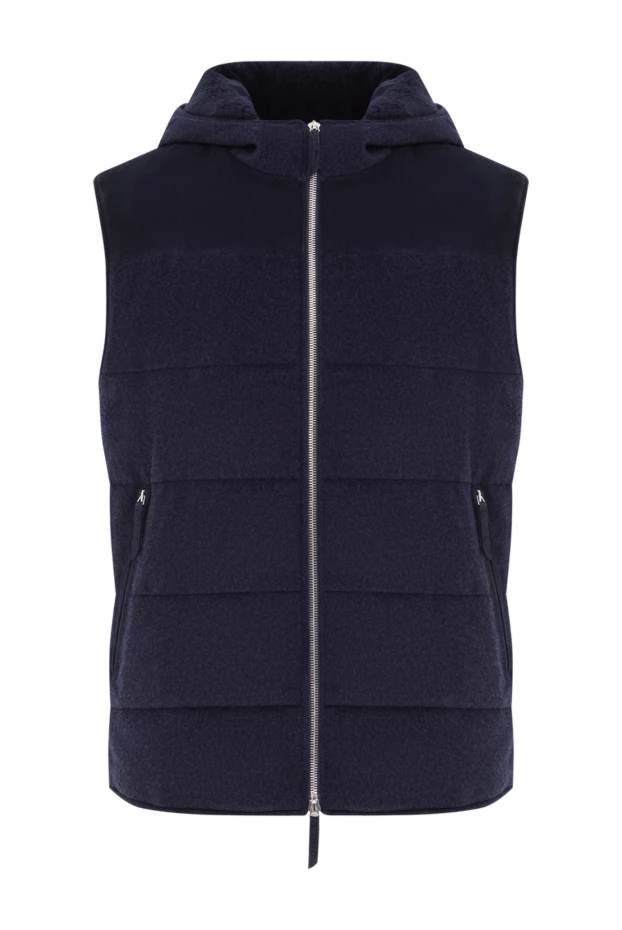 Quilted zip-up vest with combined texture - photo 1