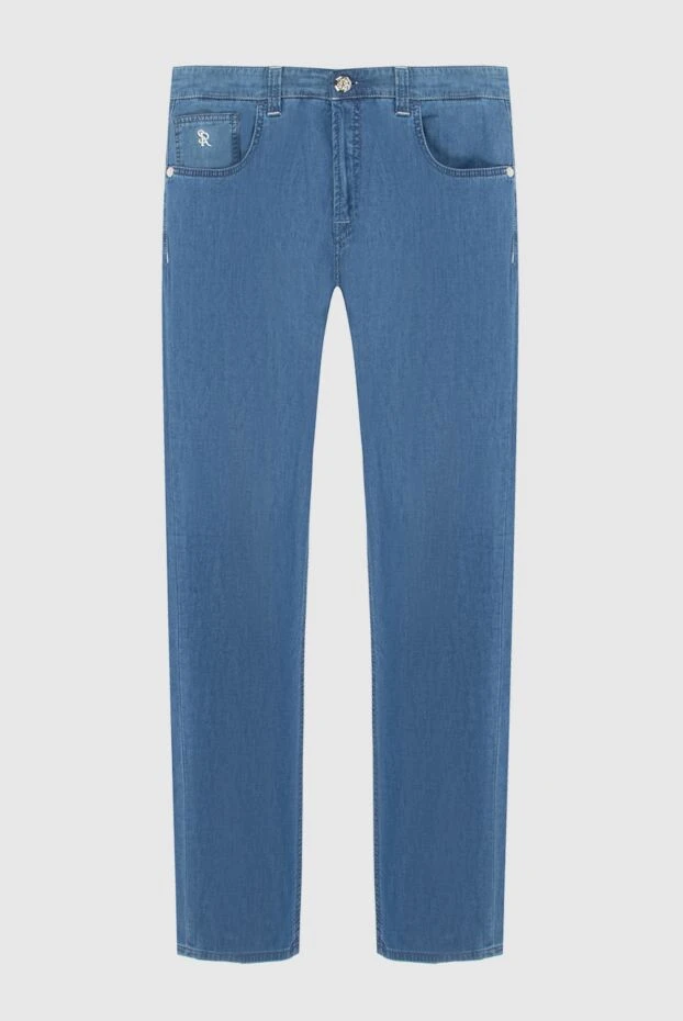 Stefano Ricci men's regular fit jeans made of soft blue denim 172465 - photo 1