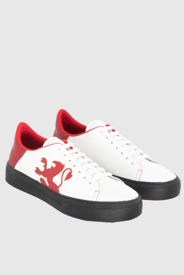 Zilli сникеры из кожи белые мужские 172512 - фото 3