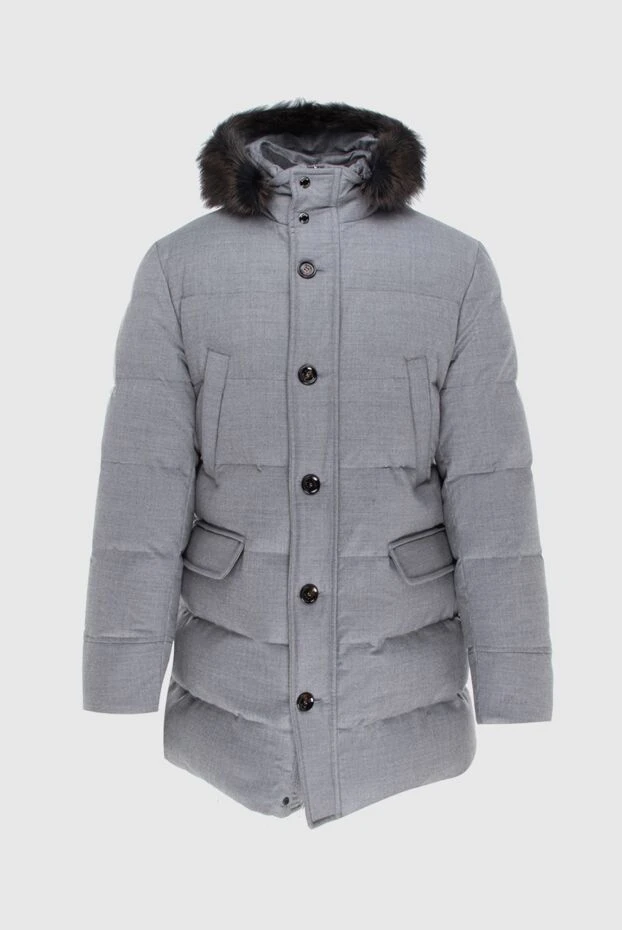 Moorer man men's wool and cashmere down jacket gray купить с ценами и фото 172520 - photo 1