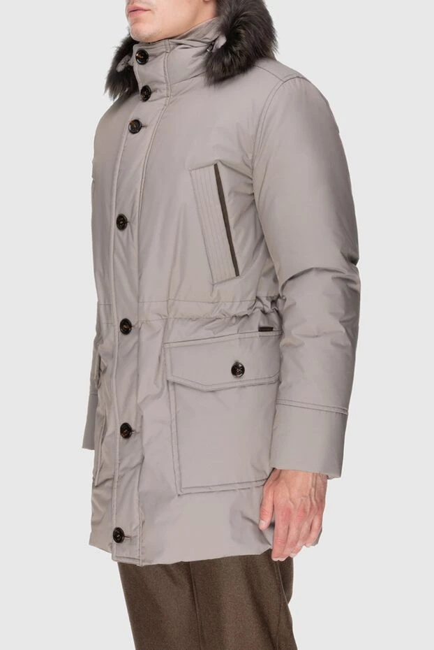 Moorer пуховик парка мужской бежевый с внутренним вставным жилетом 172523 - фото 3