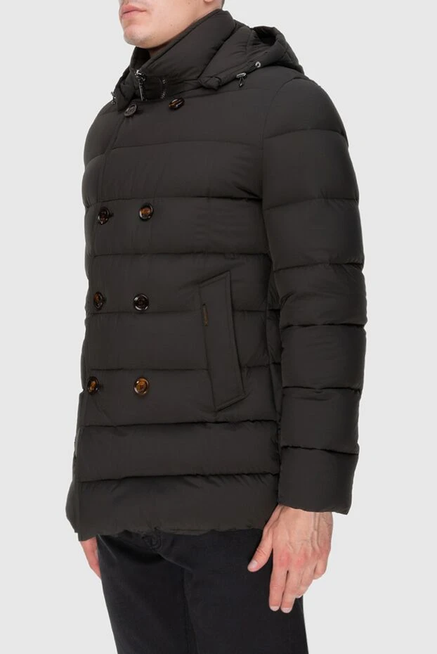 Moorer чёрный пуховик с двубортной планкой и мягкой матовой фактурой
 172525 - фото 3