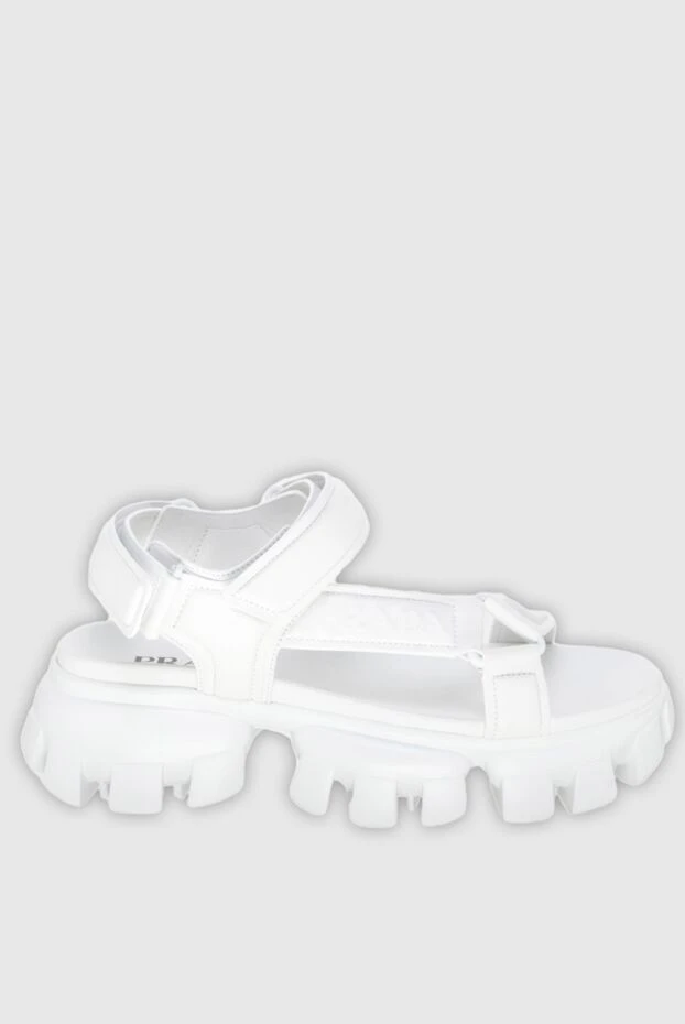 Prada woman white leather sandals for women купить с ценами и фото 172545 - photo 1