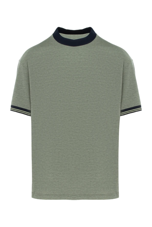 Loro Piana man green cotton t-shirt for men купить с ценами и фото 172560 - photo 1