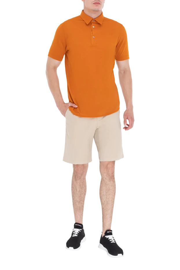 Loro Piana man cotton polo orange for men купить с ценами и фото 172562 - photo 2