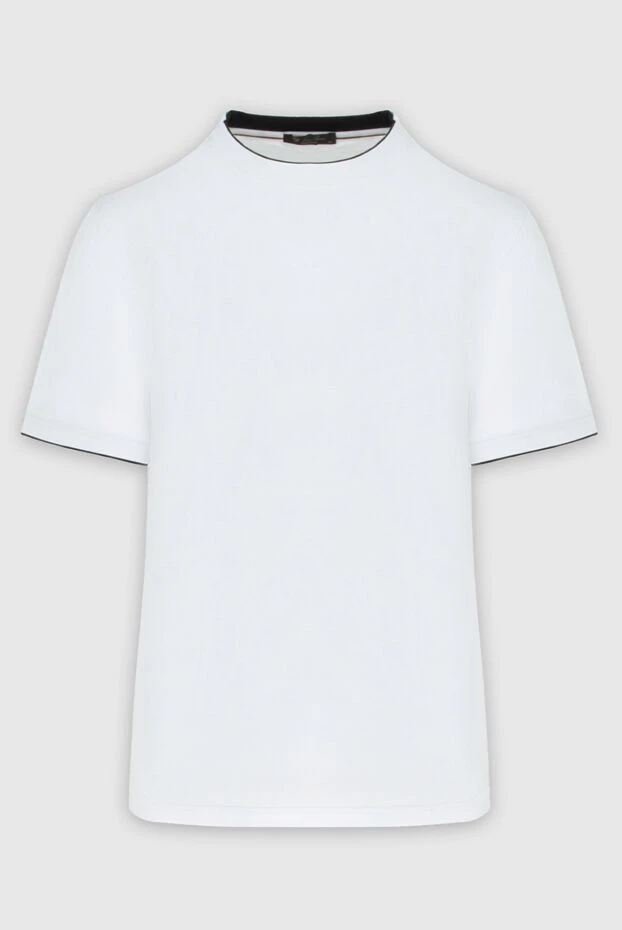 Loro Piana man white cotton t-shirt for men купить с ценами и фото 172564 - photo 1