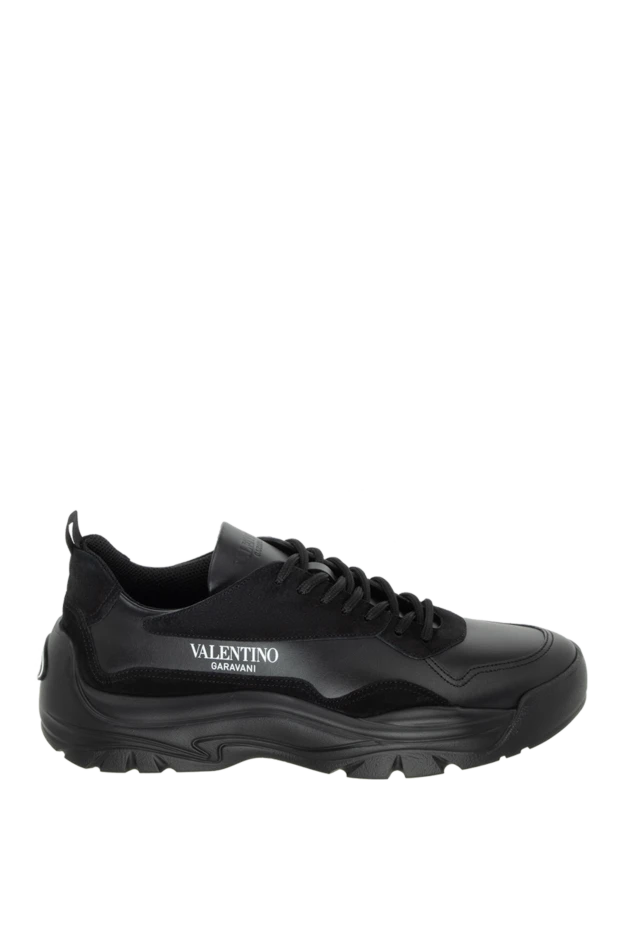 Valentino man black leather sneakers for men купить с ценами и фото 172630 - photo 1