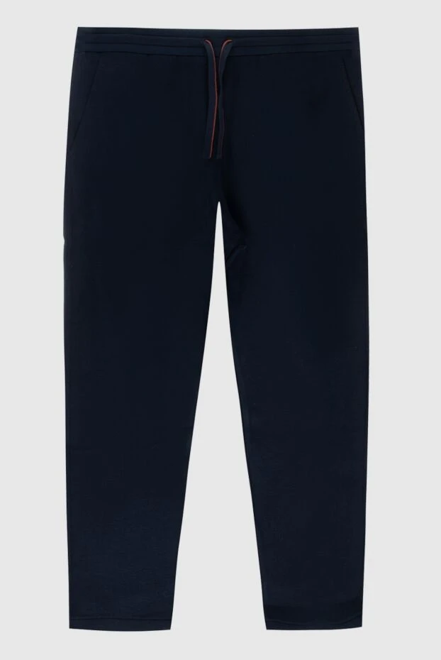 Loro Piana man men's cotton sports trousers, blue купить с ценами и фото 172639 - photo 1