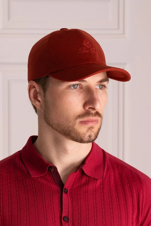 Loro Piana man orange cashmere cap for men купить с ценами и фото 172648 - photo 2