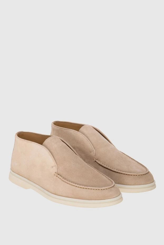 Loro Piana замштан жасалған классикалық стильдегі беж түсті әйелдердің лоферлері 172660 - фото 3