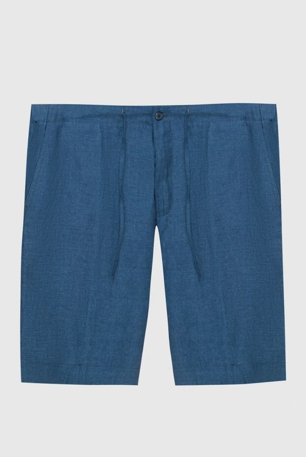 Loro Piana man blue linen shorts for men купить с ценами и фото 172671 - photo 1