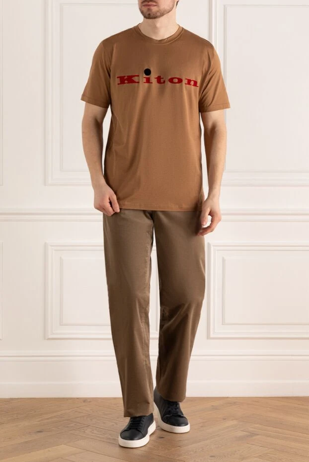 Kiton man brown cotton t-shirt for men 172688 - photo 2