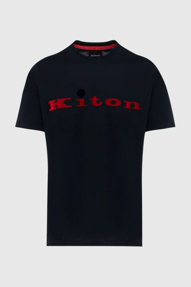 Kiton man cotton t-shirt blue for men 172693 - photo 1