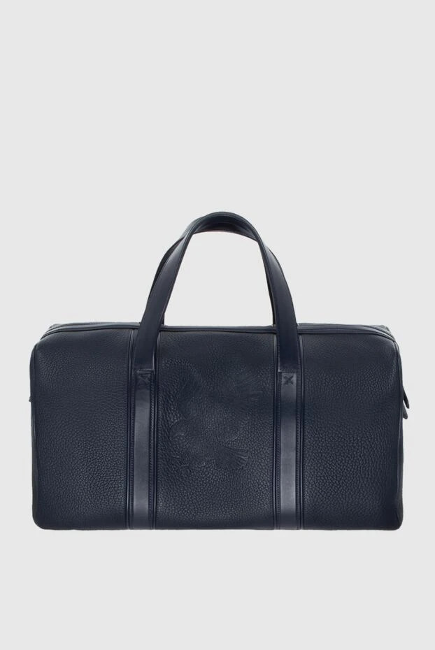 Ерлерге арналған көк былғары саяхат сөмкесі - фото 1