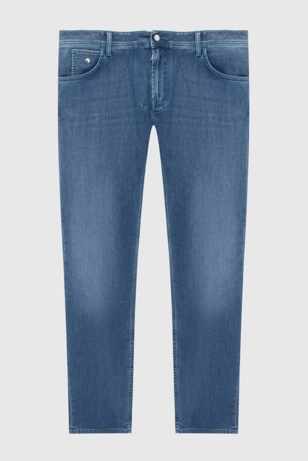 Табиғи мақтадан жасалған джинсыдан жасалған ерлерге арналған көк джинсы - фото 1