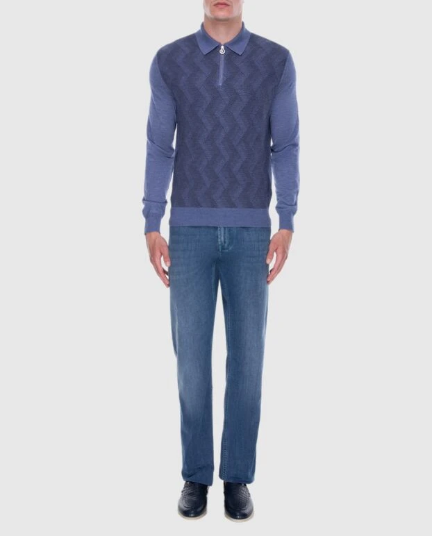 Stefano Ricci мужские джинсы синие из натурального хлопка деним
172716 - фото 2