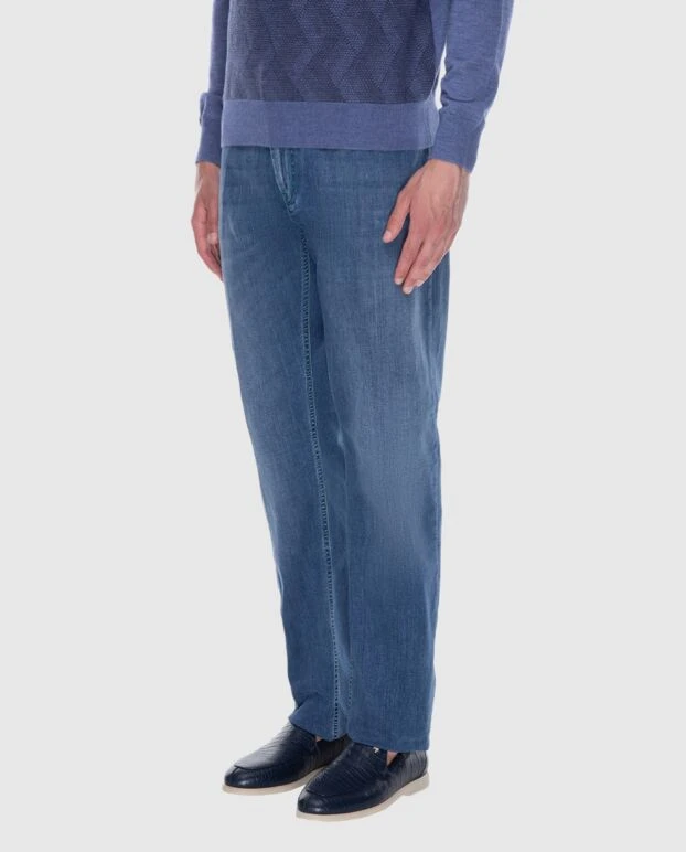 Stefano Ricci мужские джинсы синие из натурального хлопка деним
 172716 - фото 3