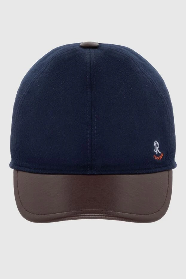 Кепка из натуральной кожи шелка черная мужская - фото 1