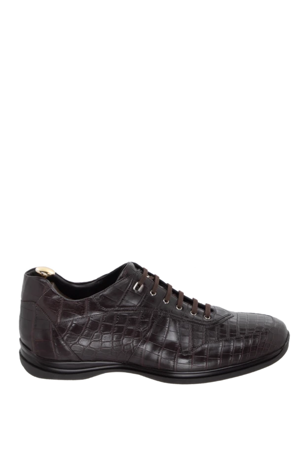 Brown alligator leather snickers for men - photo 1