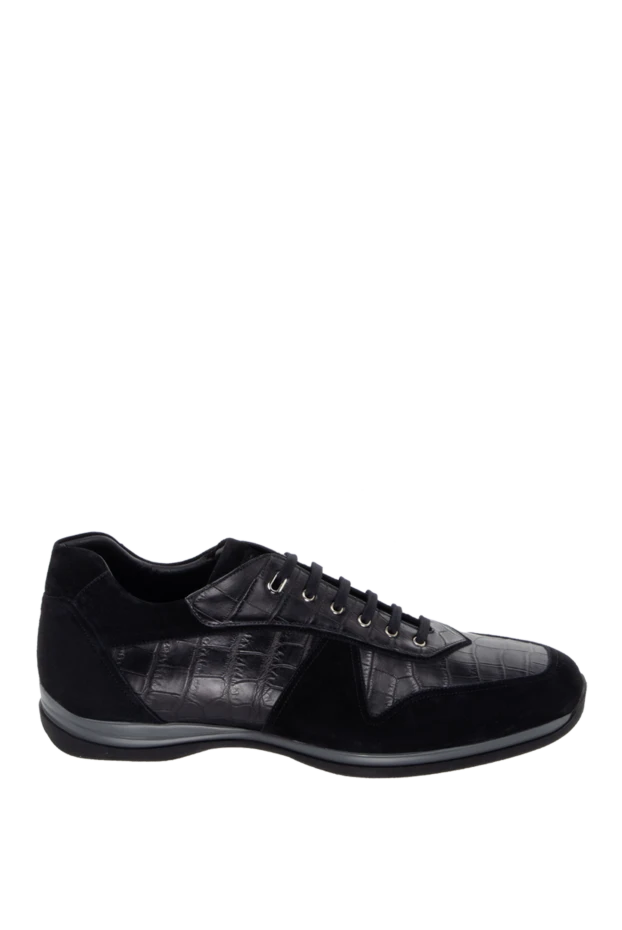 Stefano Ricci black alligator leather snickers for men 172734 - photo 1