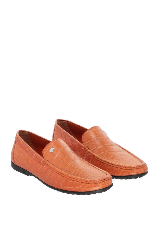 Stefano Ricci мокасины из кожи аллигатора оранжевые мужские 172735 - фото 3
