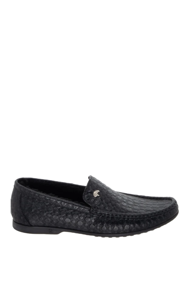 Ерлерге арналған қара былғары мокасиндер - фото 1