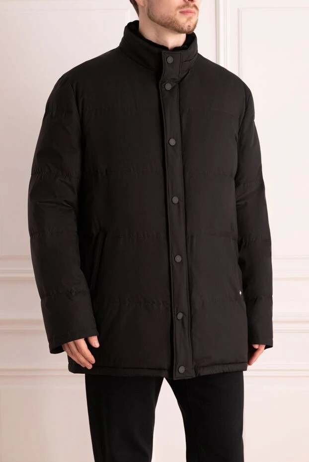 Stefano Ricci куртка на меху из шелка черная мужская 172747 - фото 3