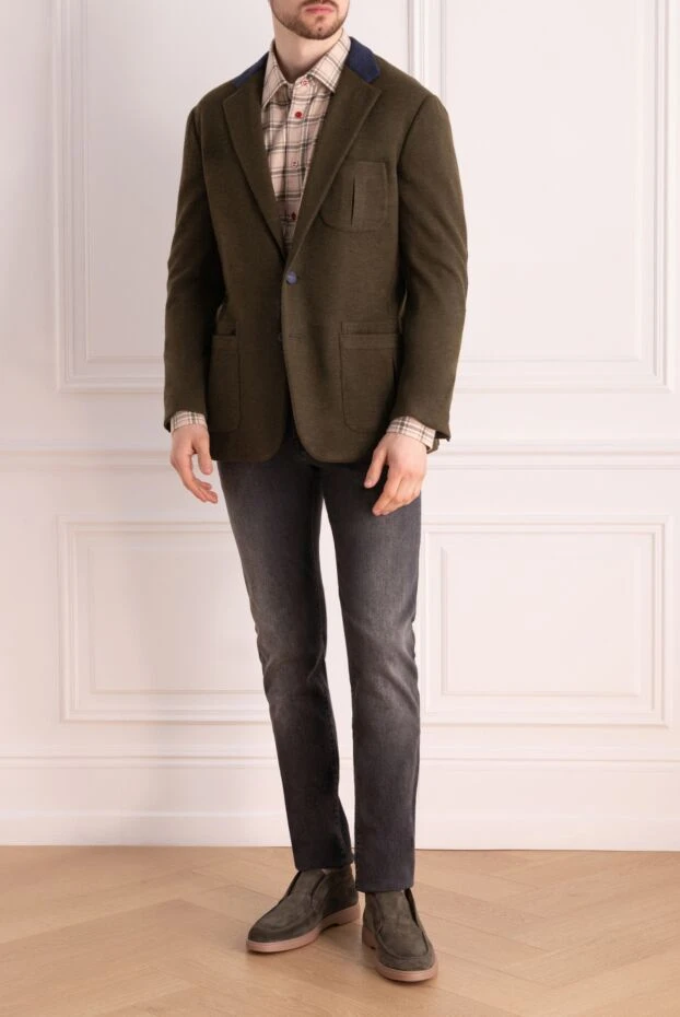 Stefano Ricci қарама-қарсы жиектері бар қара зәйтүн жүнінен жасалған күртеше 172749 - фото 2