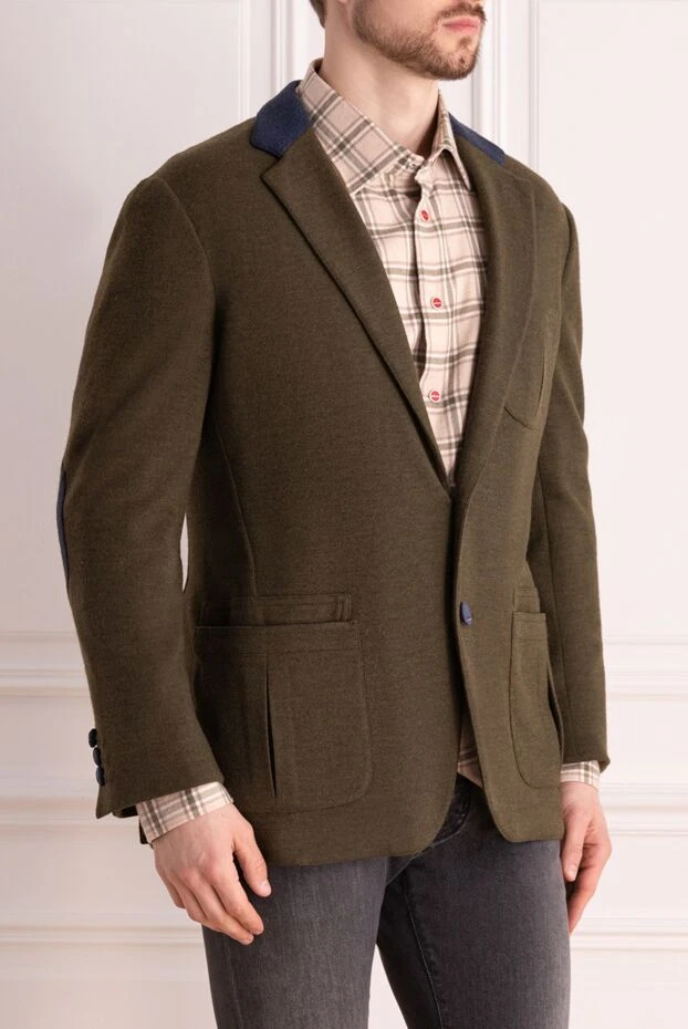 Stefano Ricci қарама-қарсы жиектері бар қара зәйтүн жүнінен жасалған күртеше 172749 - фото 3