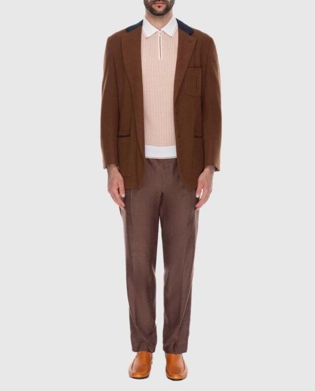 Stefano Ricci қарама-қарсы жағасы бар қоңыр жүн күртеше 172750 - фото 2