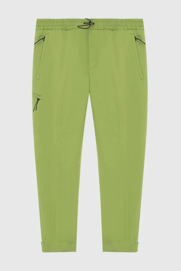 PT01 (Pantaloni Torino) man green cotton and linen trousers for men купить с ценами и фото 172771 - photo 1