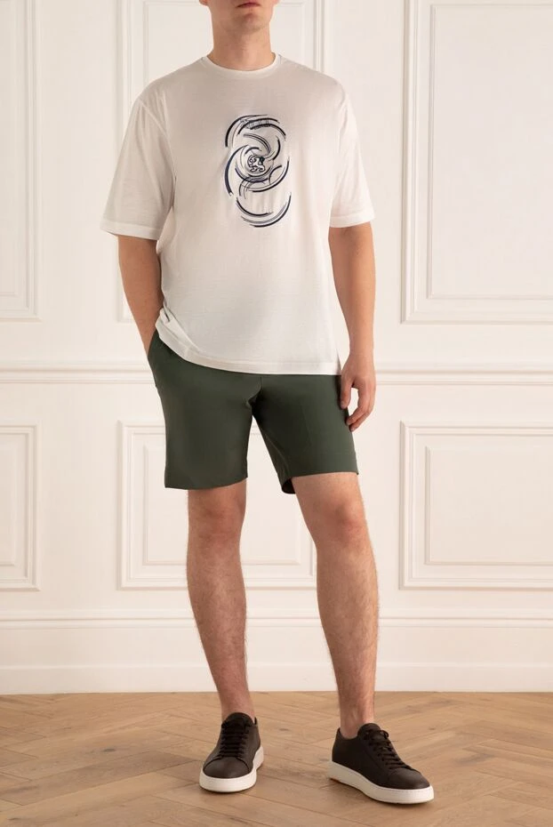 PT01 (Pantaloni Torino) man green men's polyamide and elastane shorts купить с ценами и фото 172789 - photo 2