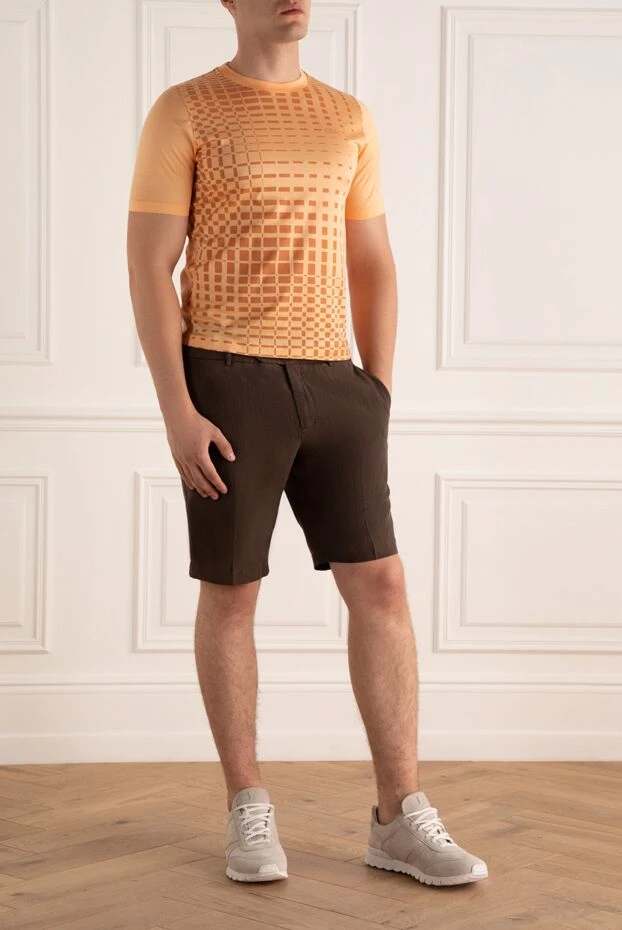 PT01 (Pantaloni Torino) man brown shorts for men купить с ценами и фото 172806 - photo 2