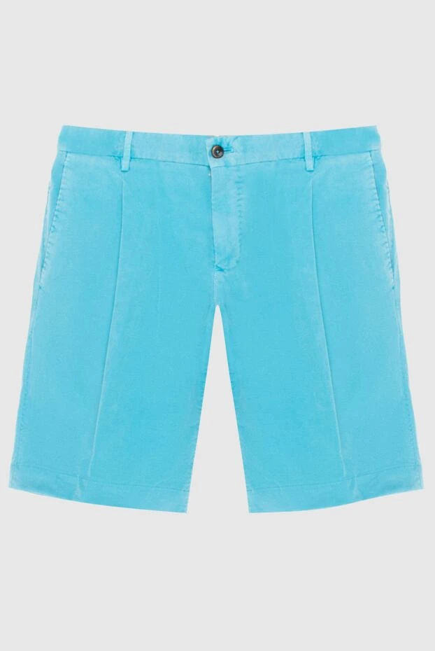 PT01 (Pantaloni Torino) man blue cotton and elastane shorts for men купить с ценами и фото 172809 - photo 1