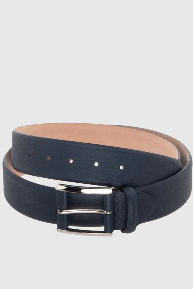 Cesare di Napoli man leather belt blue for men купить с ценами и фото 172815 - photo 1