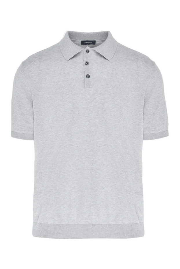 Tombolini man gray cotton and silk polo купить с ценами и фото 172858 - photo 1