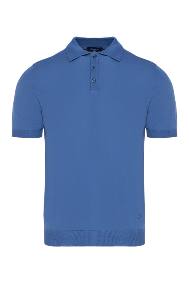 Tombolini man cotton polo blue купить с ценами и фото 172860 - photo 1