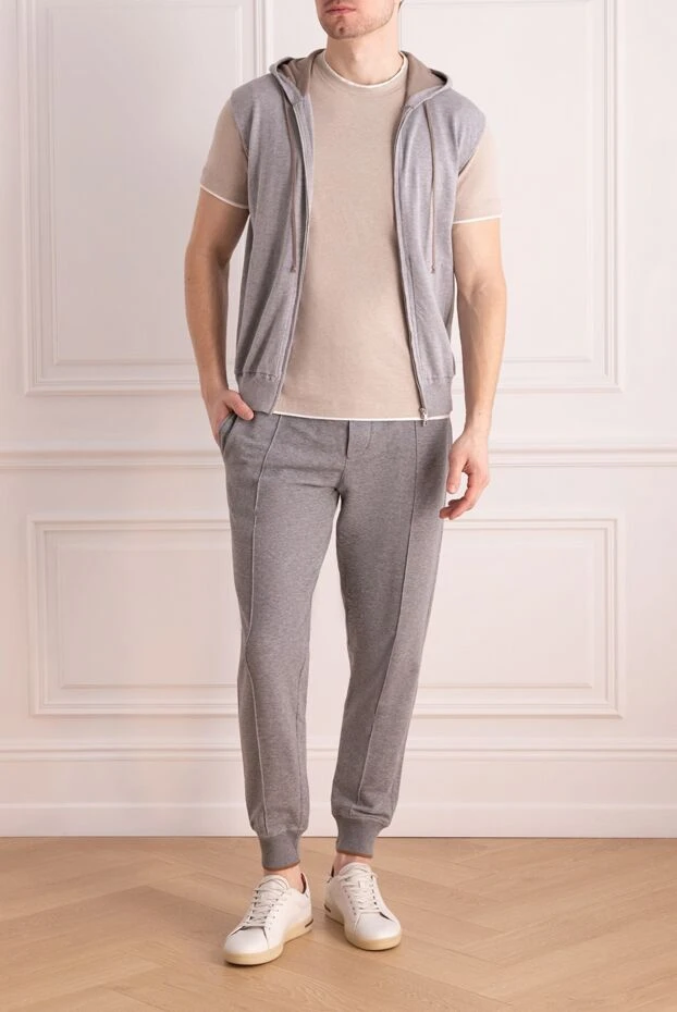 Tombolini man cotton vest gray for men купить с ценами и фото 172868 - photo 2