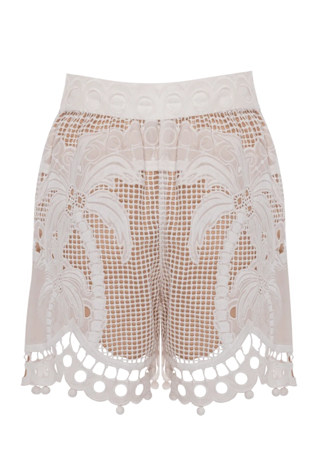 Zimmermann woman white silk shorts for women купить с ценами и фото 172879 - photo 1