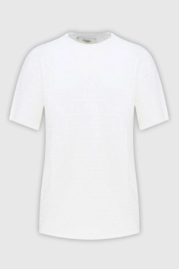 Fendi woman white t-shirt for women купить с ценами и фото 172885 - photo 1