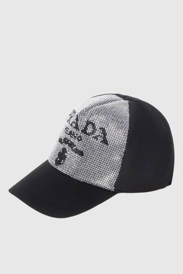 Prada кепка re-nylon черная женская с шипами 172905 - фото 3