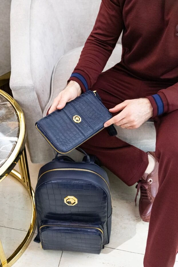 Dolce & Gabbana спортивные штаны мужские из хлопка и полиамида синие 172917 - фото 2