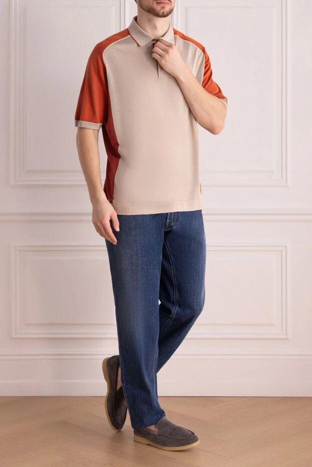 Stefano Ricci синие джинсы мужские хлопок классический формат 172968 - фото 2