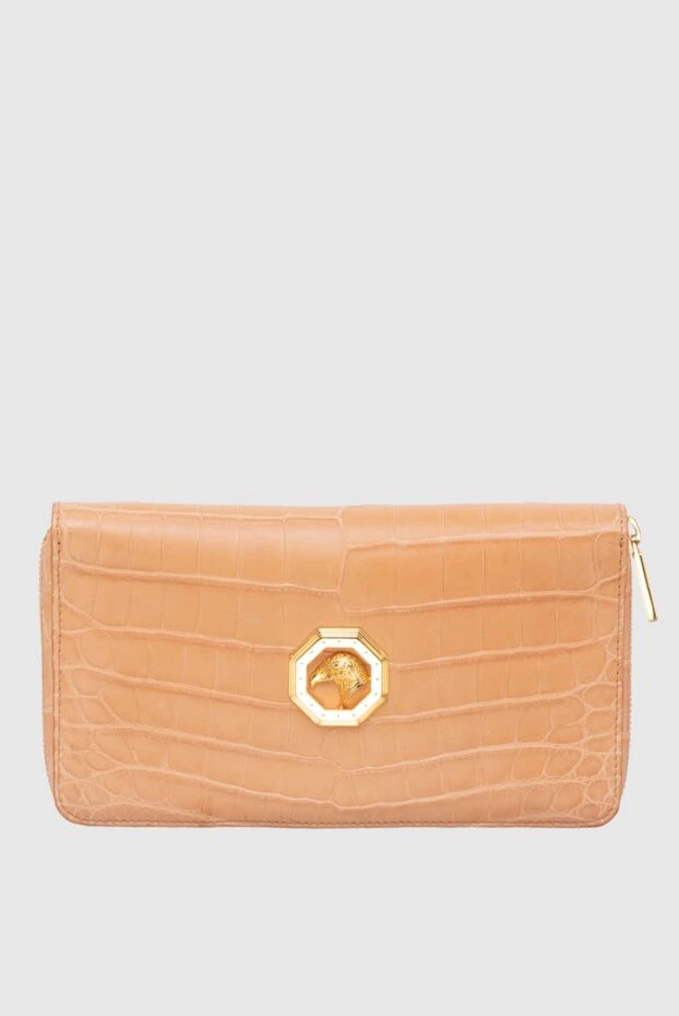 Крокодил былғарыдан жасалған ерлер бежевый ілінісу - фото 1