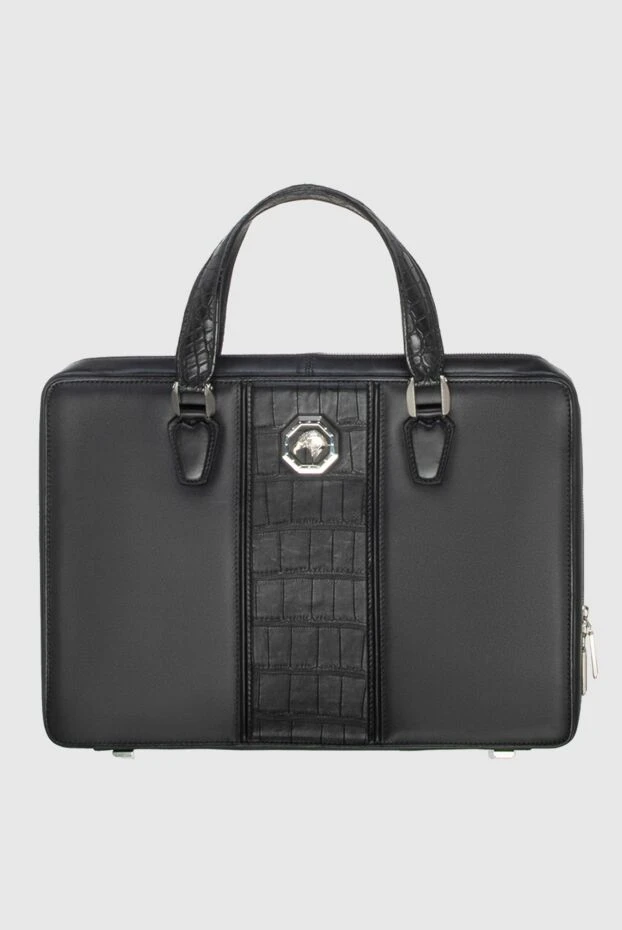 Ерлерге арналған қара былғары портфель - фото 1