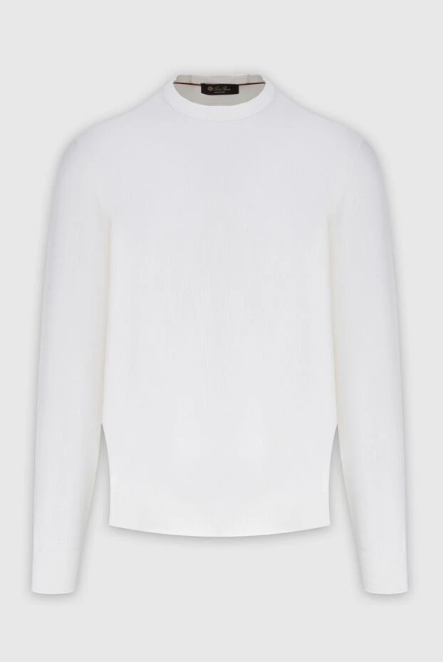 Loro Piana man cotton and silk jumper white for men купить с ценами и фото 172994 - photo 1