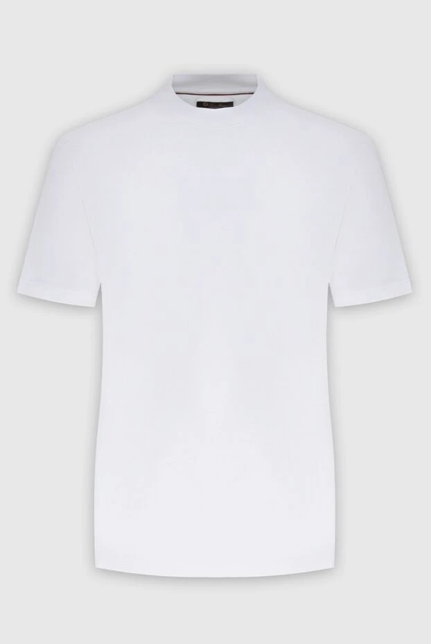 Loro Piana man white cotton t-shirt for men купить с ценами и фото 172998 - photo 1